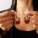 Load image into Gallery viewer, Helas Earring Red & White